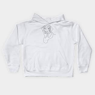 Rottweiler one line Kids Hoodie